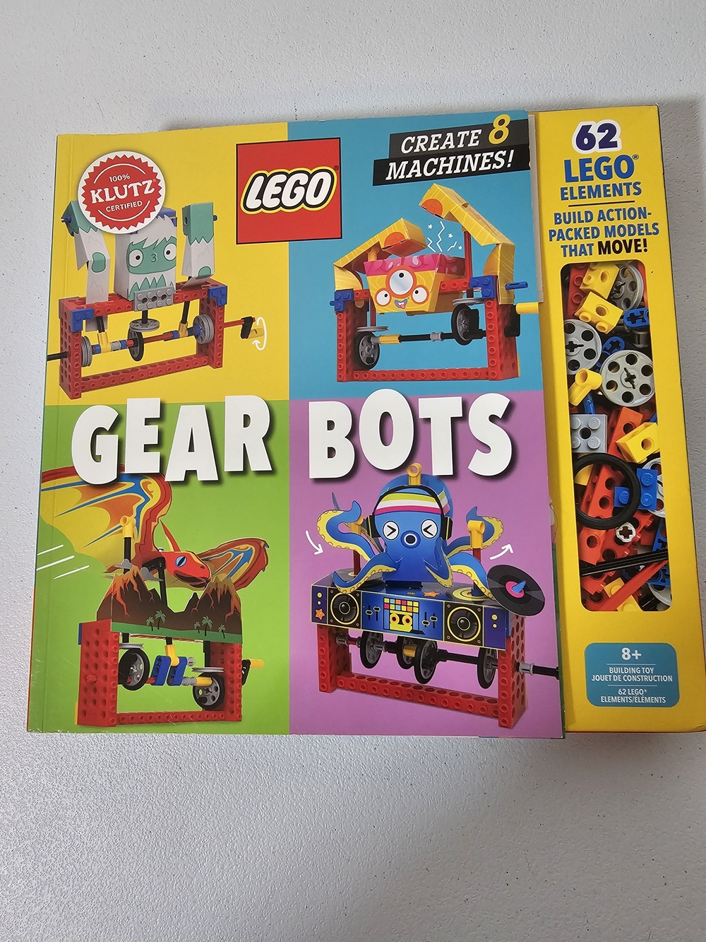 LEGO Klutz Gear Bots Book Set 62 Pieces 8+ Brick Separator 860345